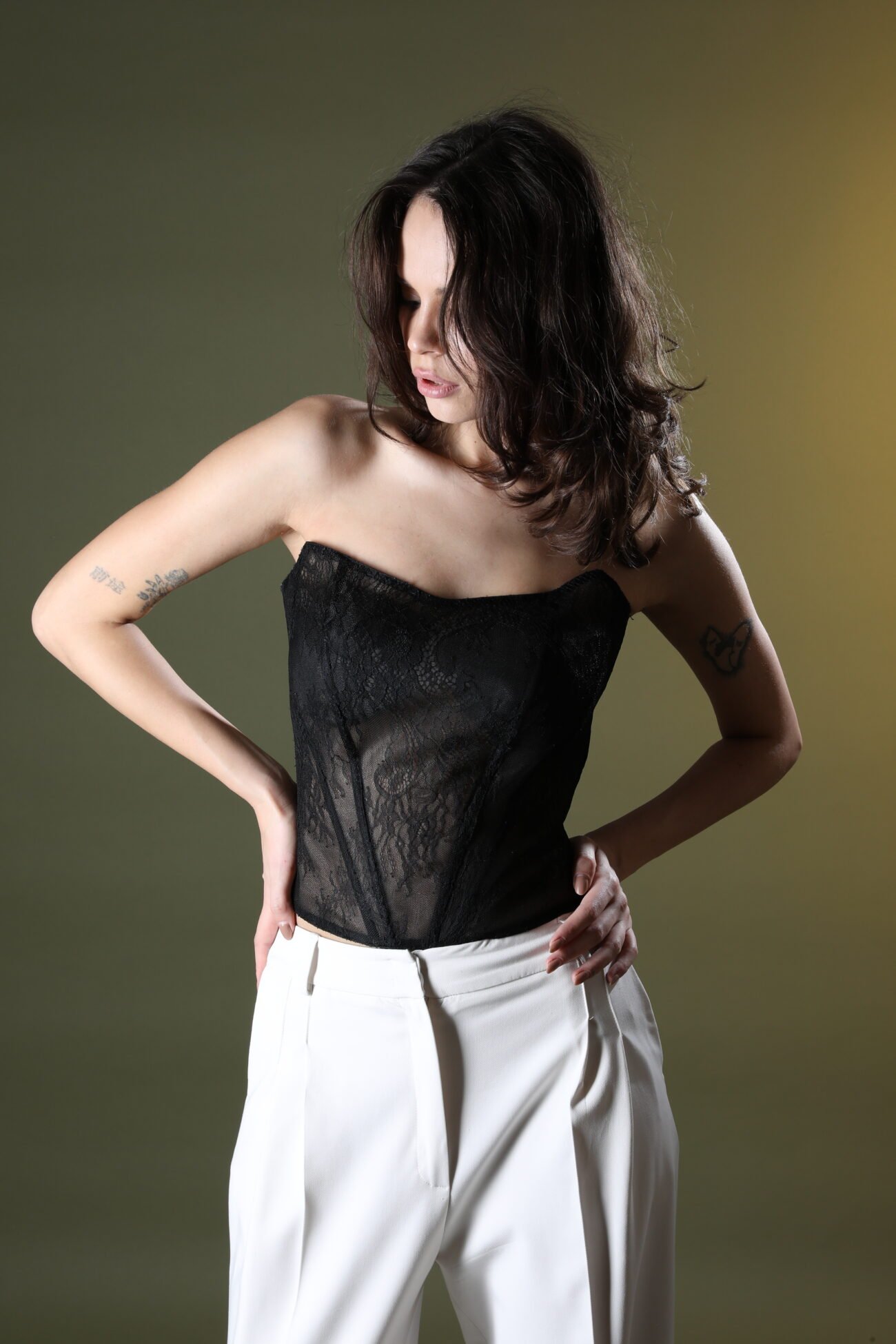 Straples Lace Corset Top