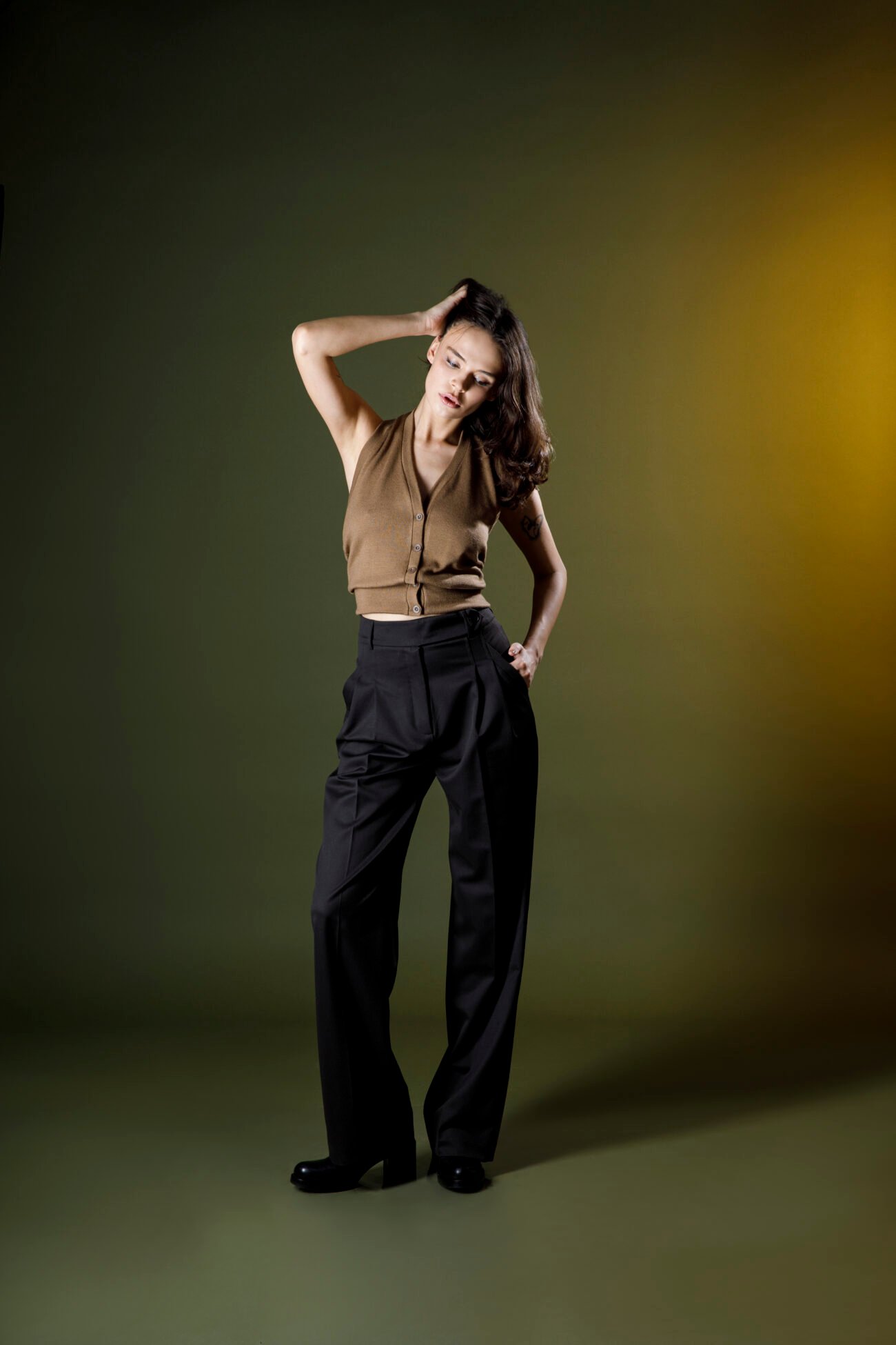 High-Waisted Wide Leg Trousers - Image 2