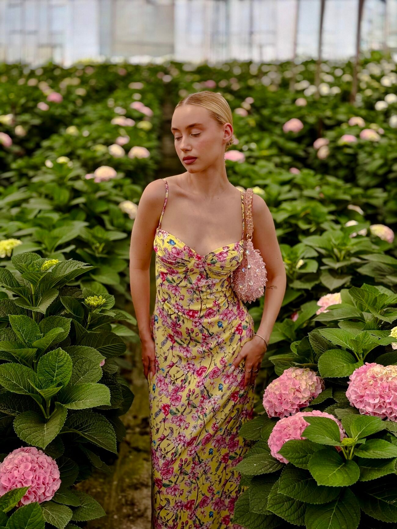 Floral Silk-Blend Bustier Dress