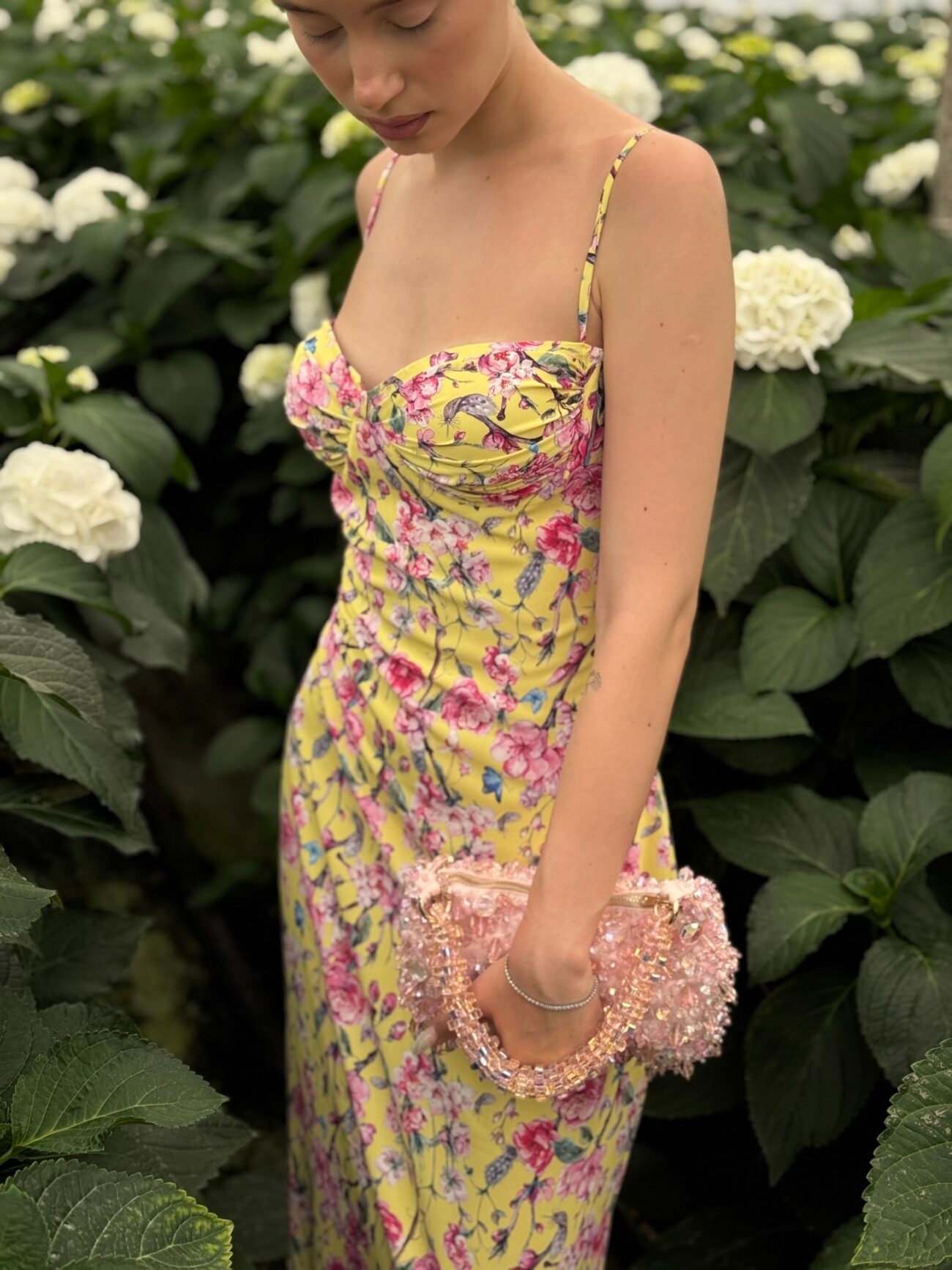 Floral Silk-Blend Bustier Dress - Image 2