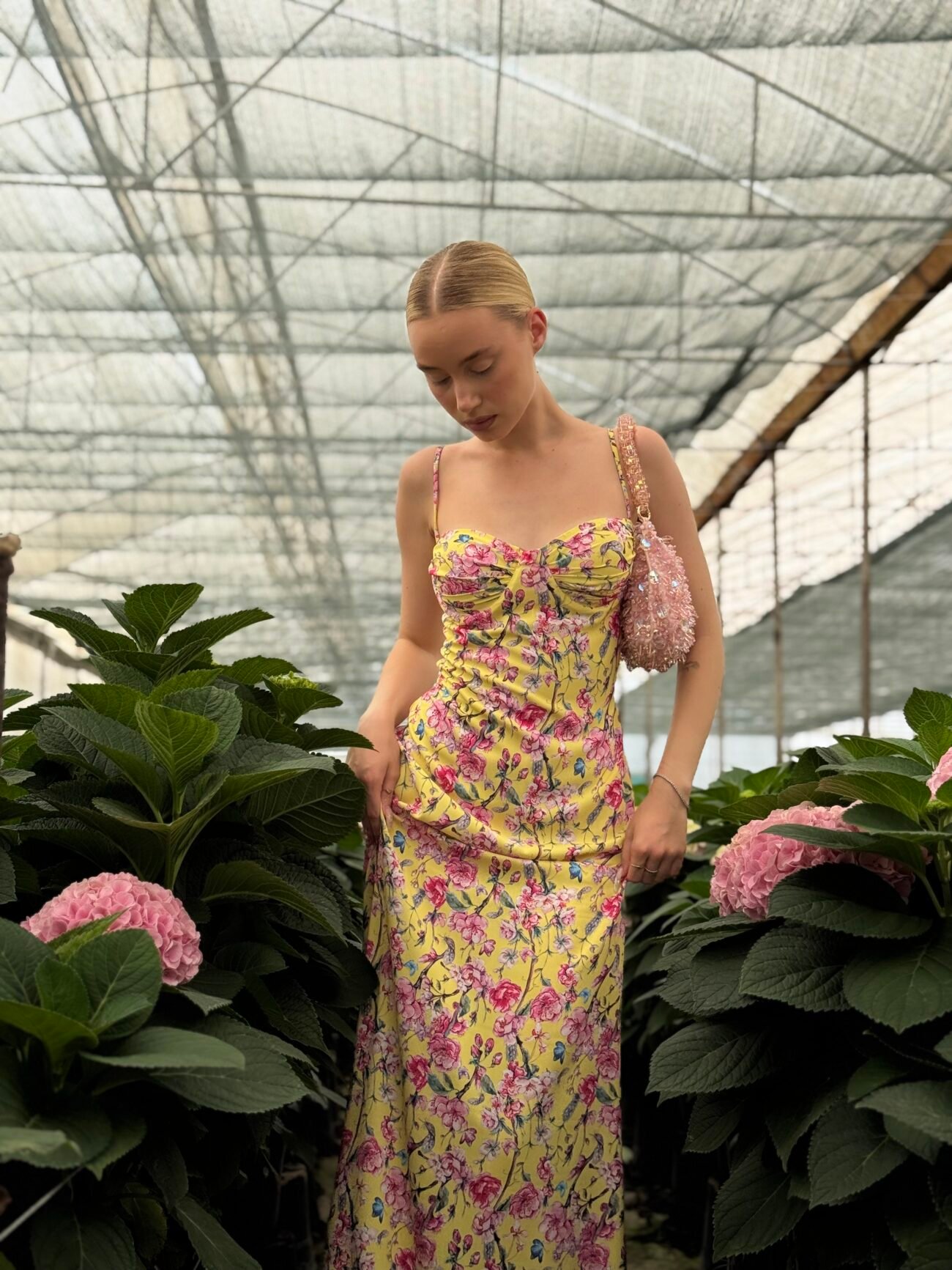 Floral Silk-Blend Bustier Dress - Image 4