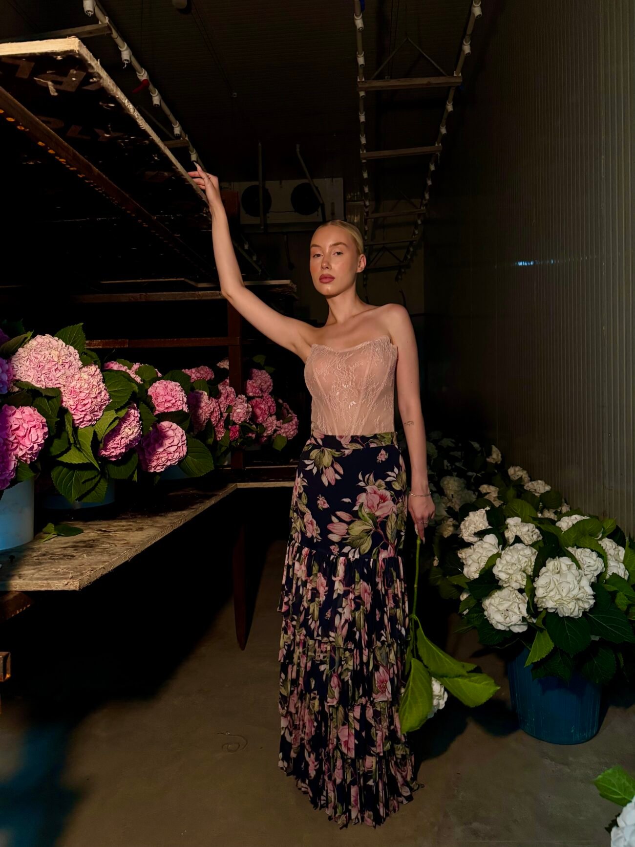 Floral Tiered Maxi Skirt - Image 2