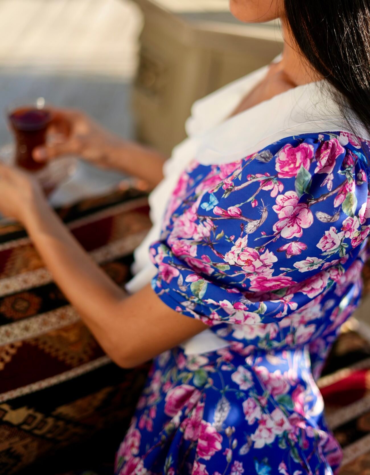 Floral Wrap Mini Dress - Image 4