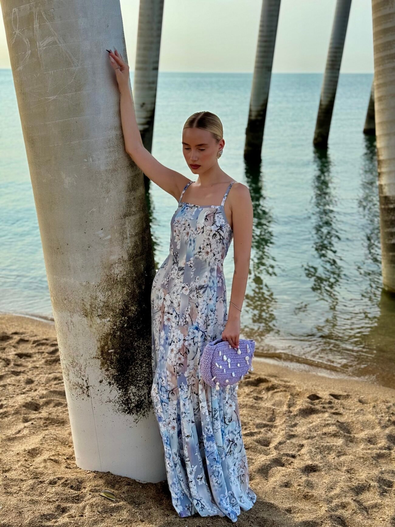 Floral Satin Slip Dress