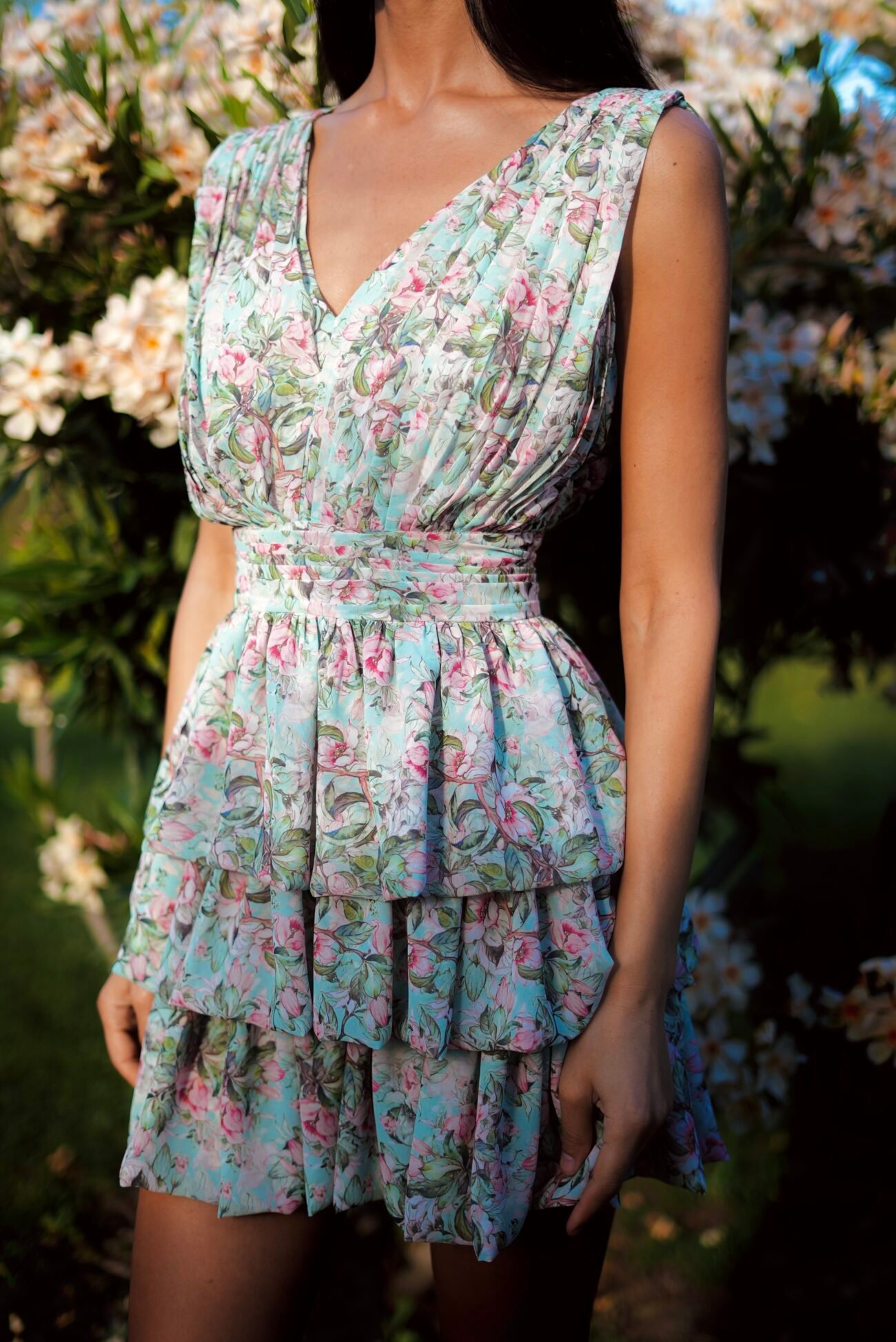 Floral Print Ruffled Dress - Image 3